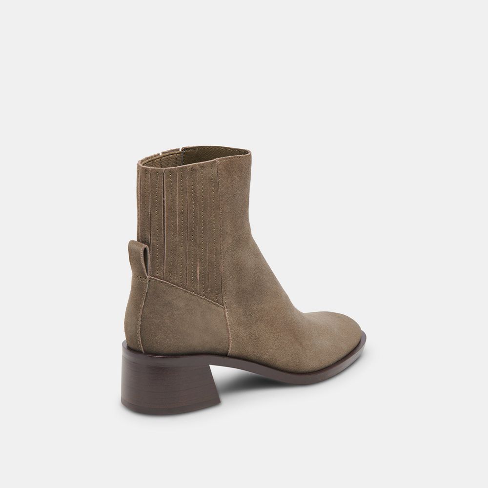 Dolce Vita Linny H2O Suede Women Boots Olive | US-964201XOB