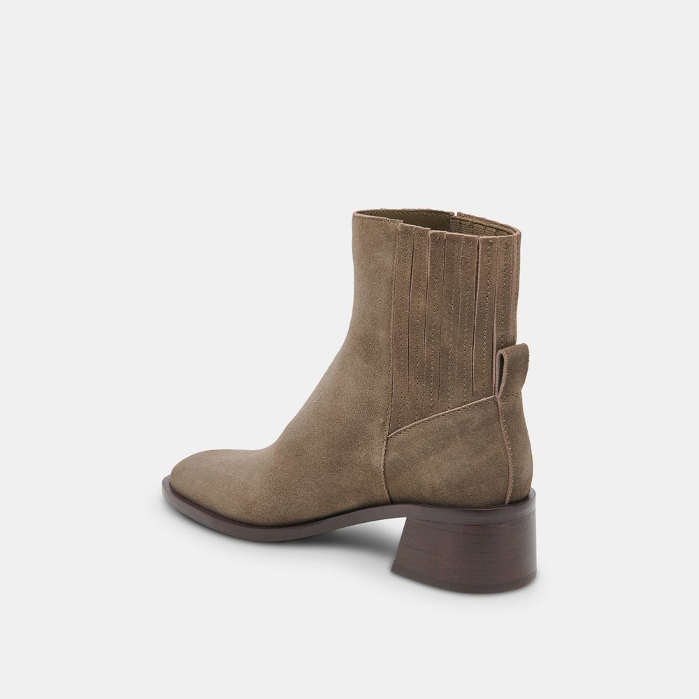 Dolce Vita Linny H2O Wide Suede Women Boots Olive | US-548609ELN