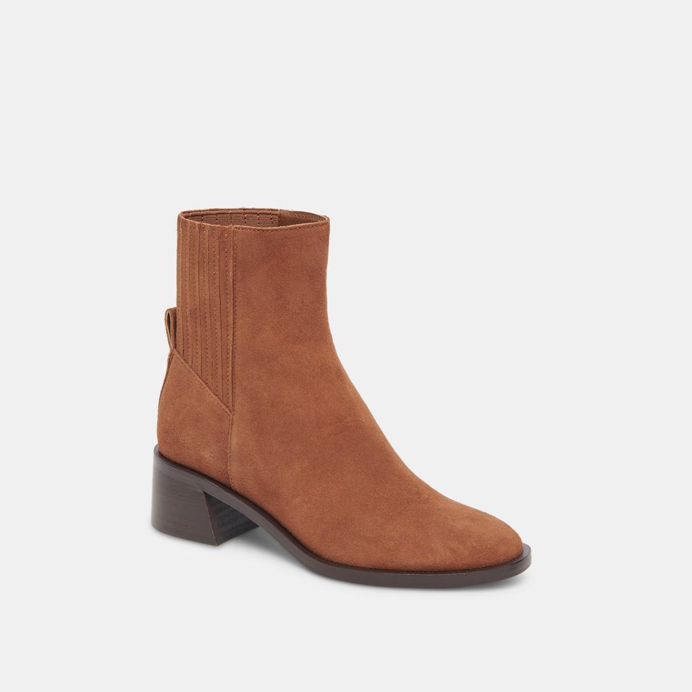 Dolce Vita Linny H2O Wide Suede Women Boots Brown | US-537896QDU