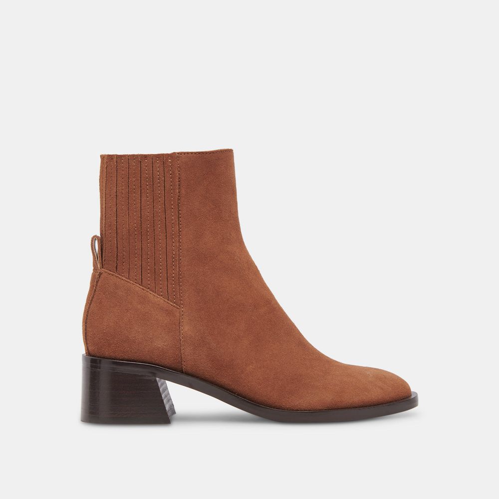 Dolce Vita Linny H2O Wide Suede Women Boots Brown | US-537896QDU