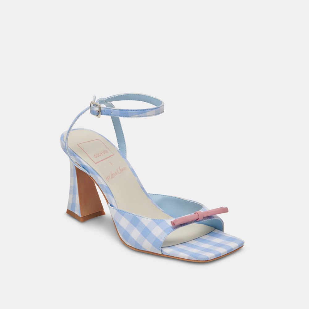 Dolce Vita Loise Women Heels White / Blue | US-472589NYK