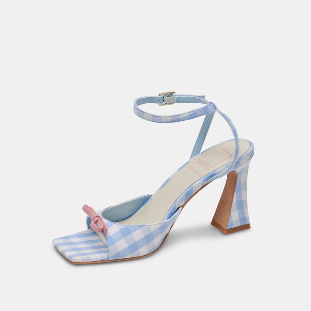 Dolce Vita Loise Women Heels White / Blue | US-472589NYK