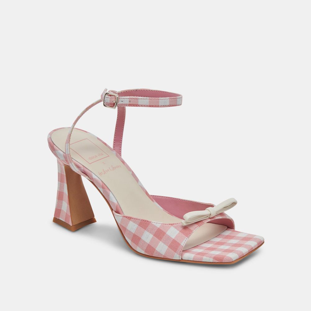 Dolce Vita Loise Women Heels White / Pink | US-109284AVY