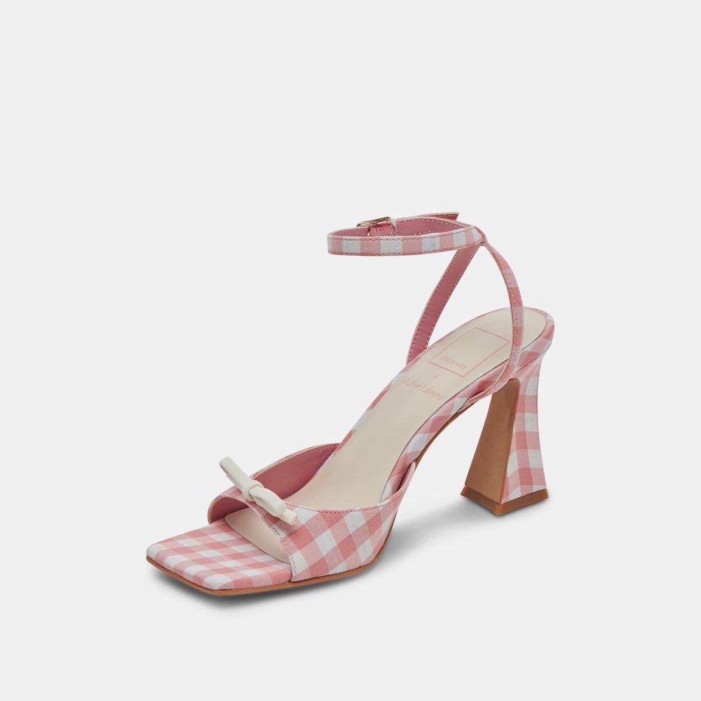 Dolce Vita Loise Women Heels White / Pink | US-109284AVY