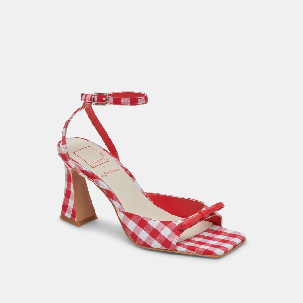 Dolce Vita Loise Women Heels White / Red | US-830792DCZ