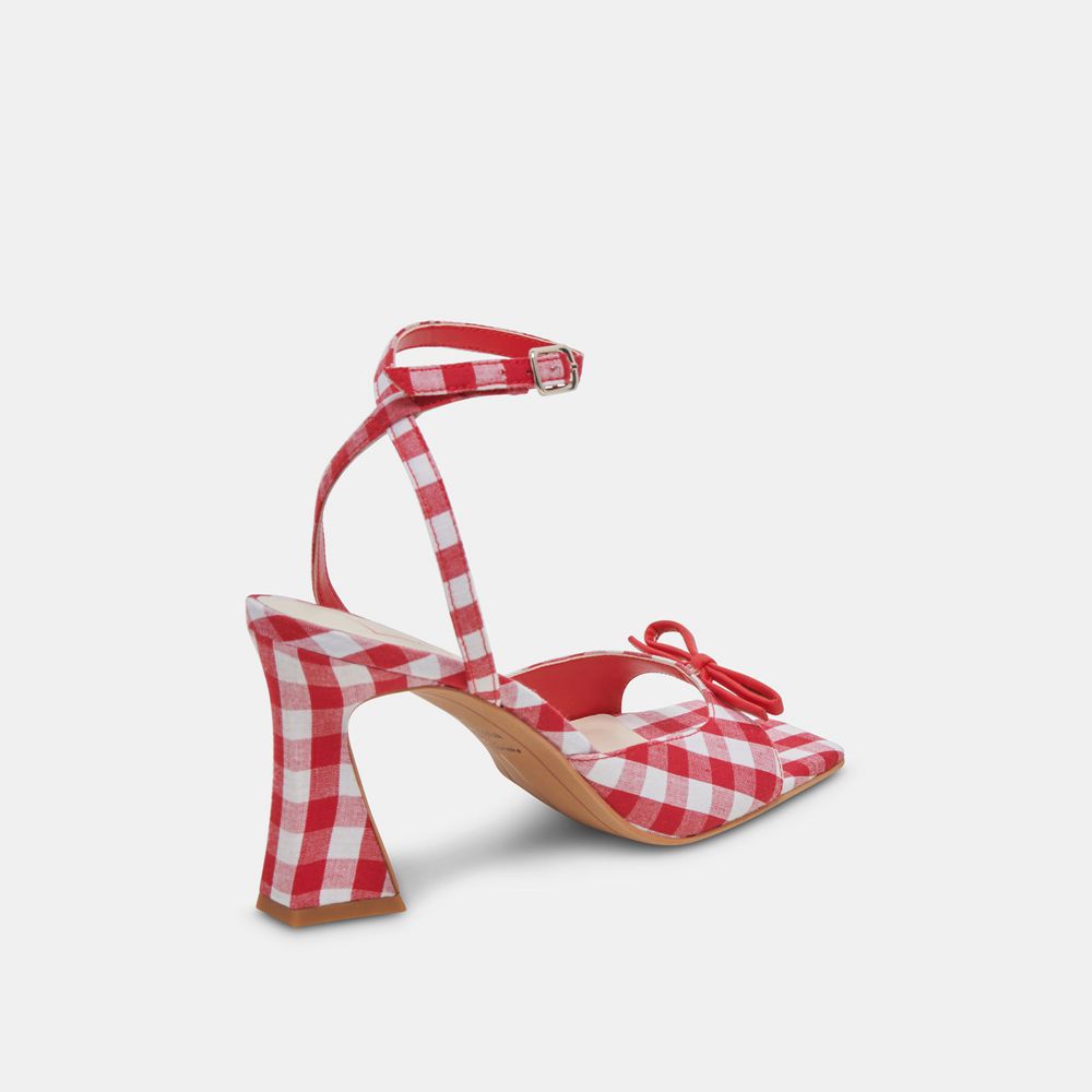 Dolce Vita Loise Women Heels White / Red | US-830792DCZ