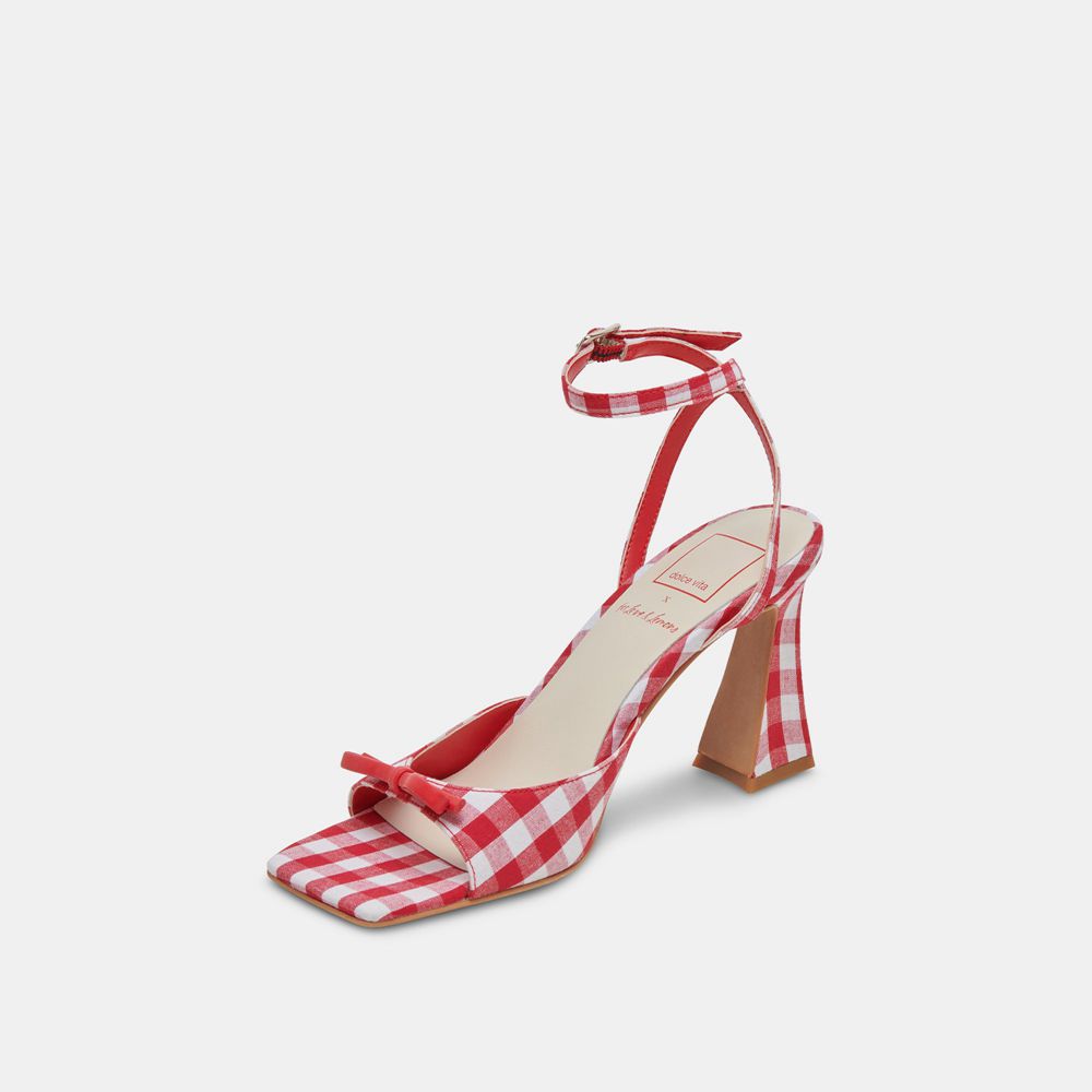 Dolce Vita Loise Women Heels White / Red | US-830792DCZ