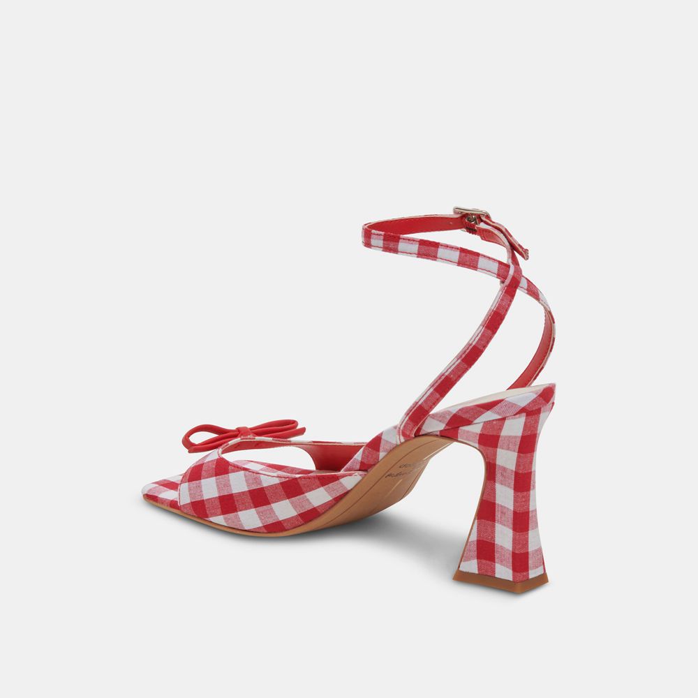 Dolce Vita Loise Women Heels White / Red | US-830792DCZ