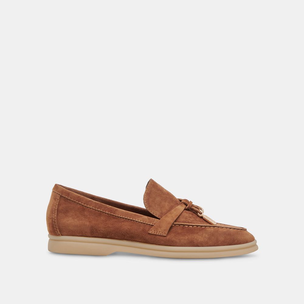 Dolce Vita Lonzo Suede Women Flats Brown | US-435978BPT