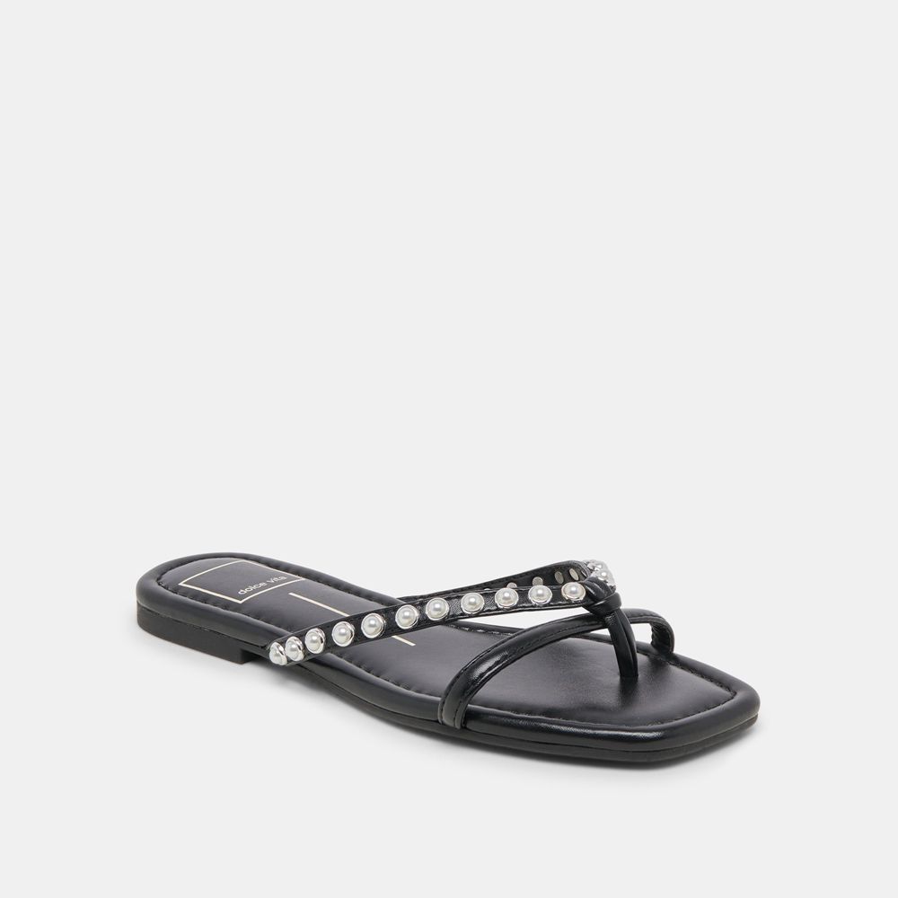 Dolce Vita Lucca Pearl Women Sandals Black | US-897345NHK