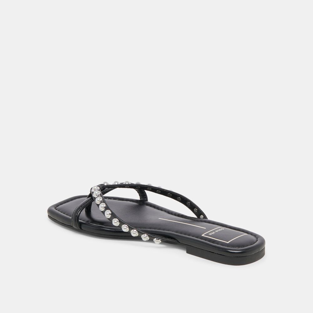 Dolce Vita Lucca Pearl Women Sandals Black | US-897345NHK