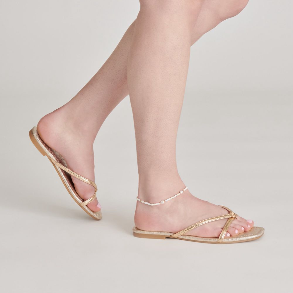 Dolce Vita Lucca Women Sandals Gold | US-104586JKA