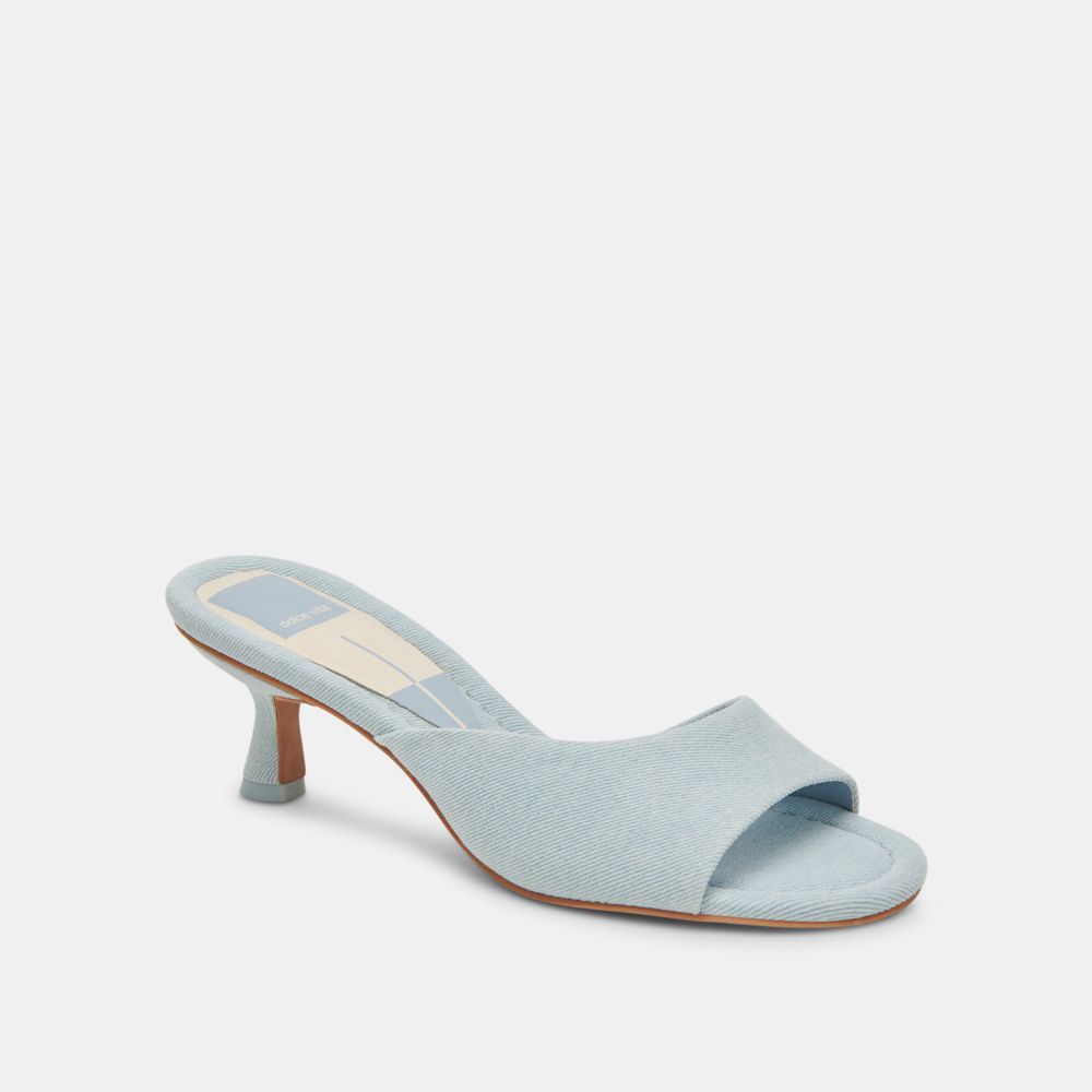 Dolce Vita Macoy Denim Women Heels Light Blue | US-625134NRQ