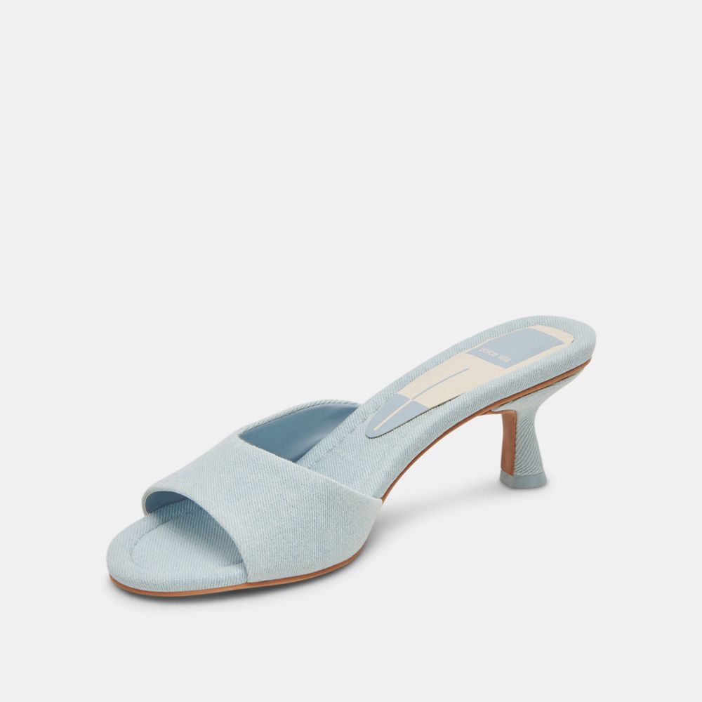 Dolce Vita Macoy Denim Women Heels Light Blue | US-625134NRQ