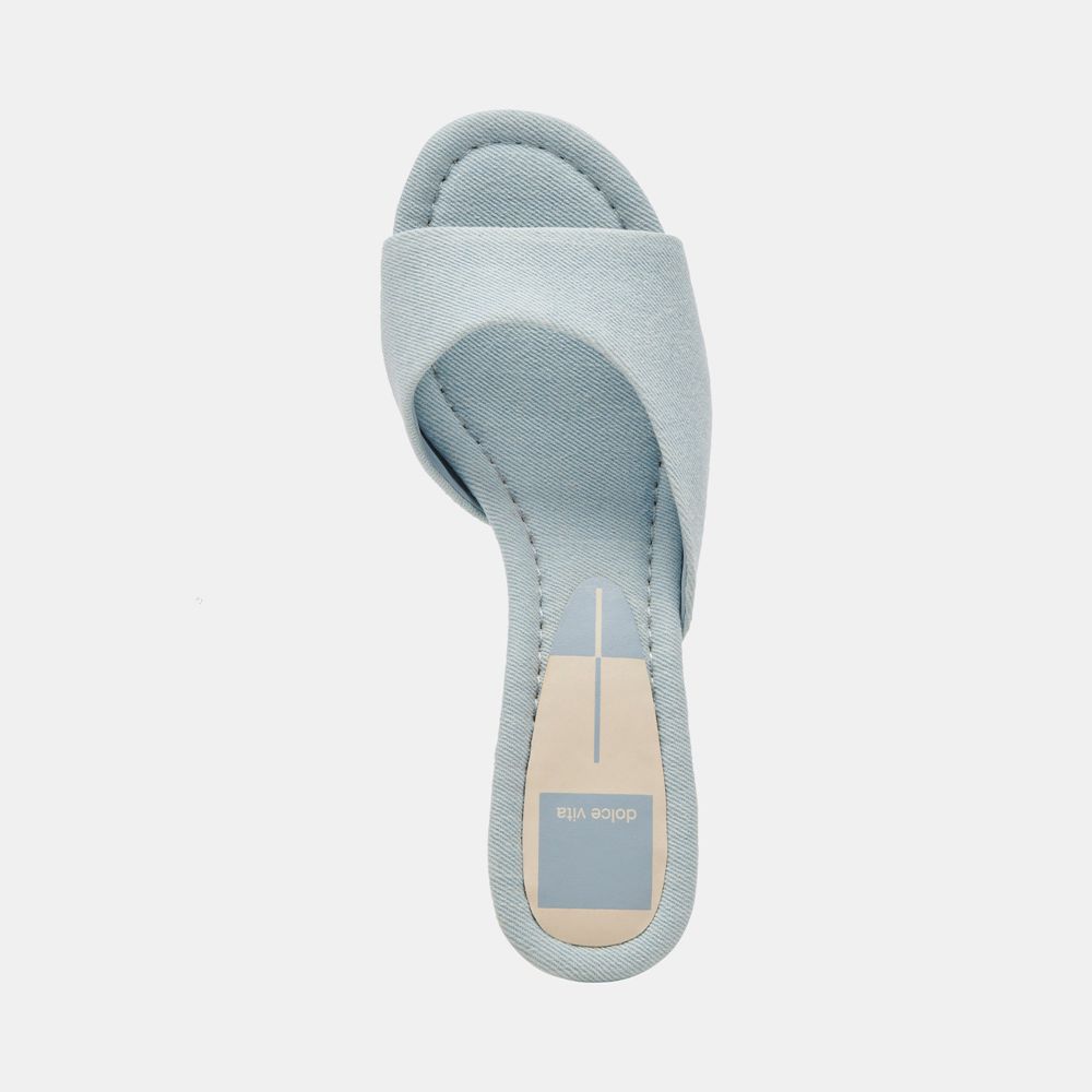 Dolce Vita Macoy Denim Women Heels Light Blue | US-625134NRQ