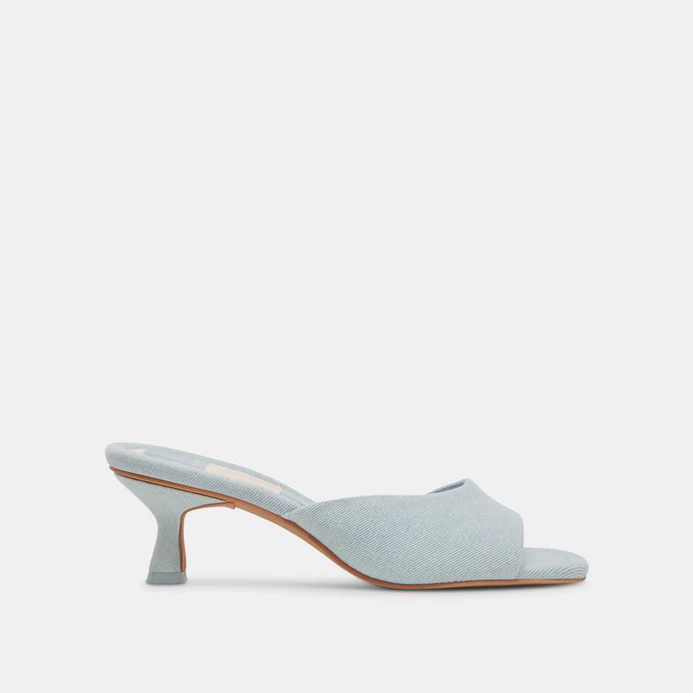 Dolce Vita Macoy Denim Women Heels Light Blue | US-625134NRQ