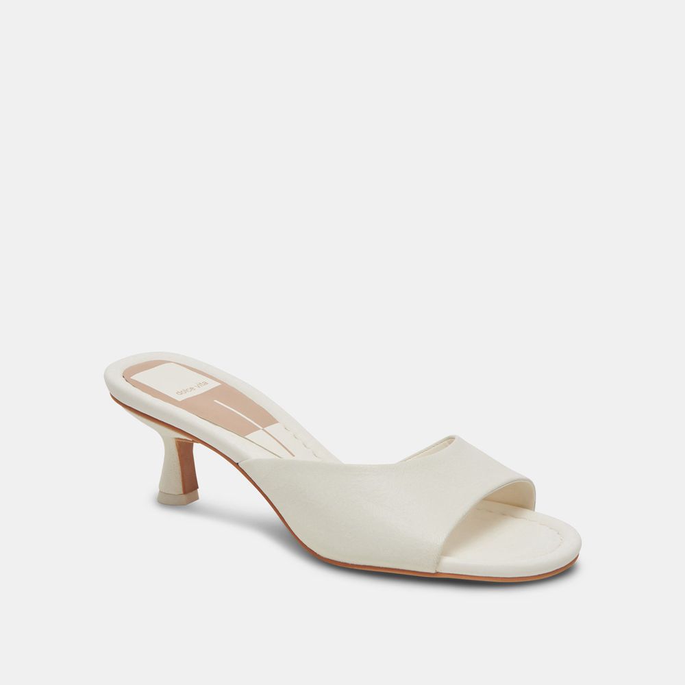 Dolce Vita Macoy Leather Women Heels White | US-496835VDS