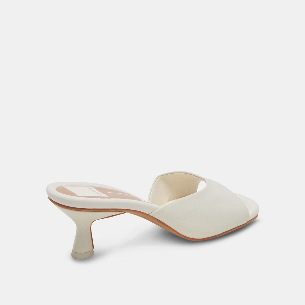 Dolce Vita Macoy Leather Women Heels White | US-496835VDS