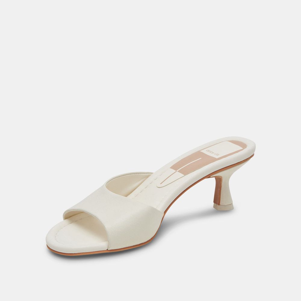 Dolce Vita Macoy Leather Women Heels White | US-496835VDS