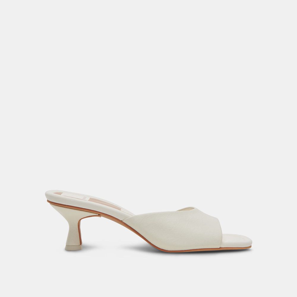 Dolce Vita Macoy Leather Women Heels White | US-496835VDS