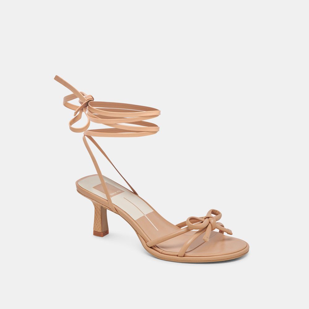 Dolce Vita Maison Leather Women Heels Light Brown | US-710863QZW