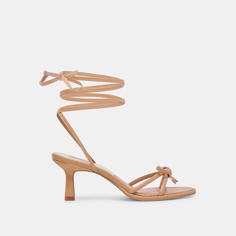 Dolce Vita Maison Leather Women Heels Light Brown | US-710863QZW