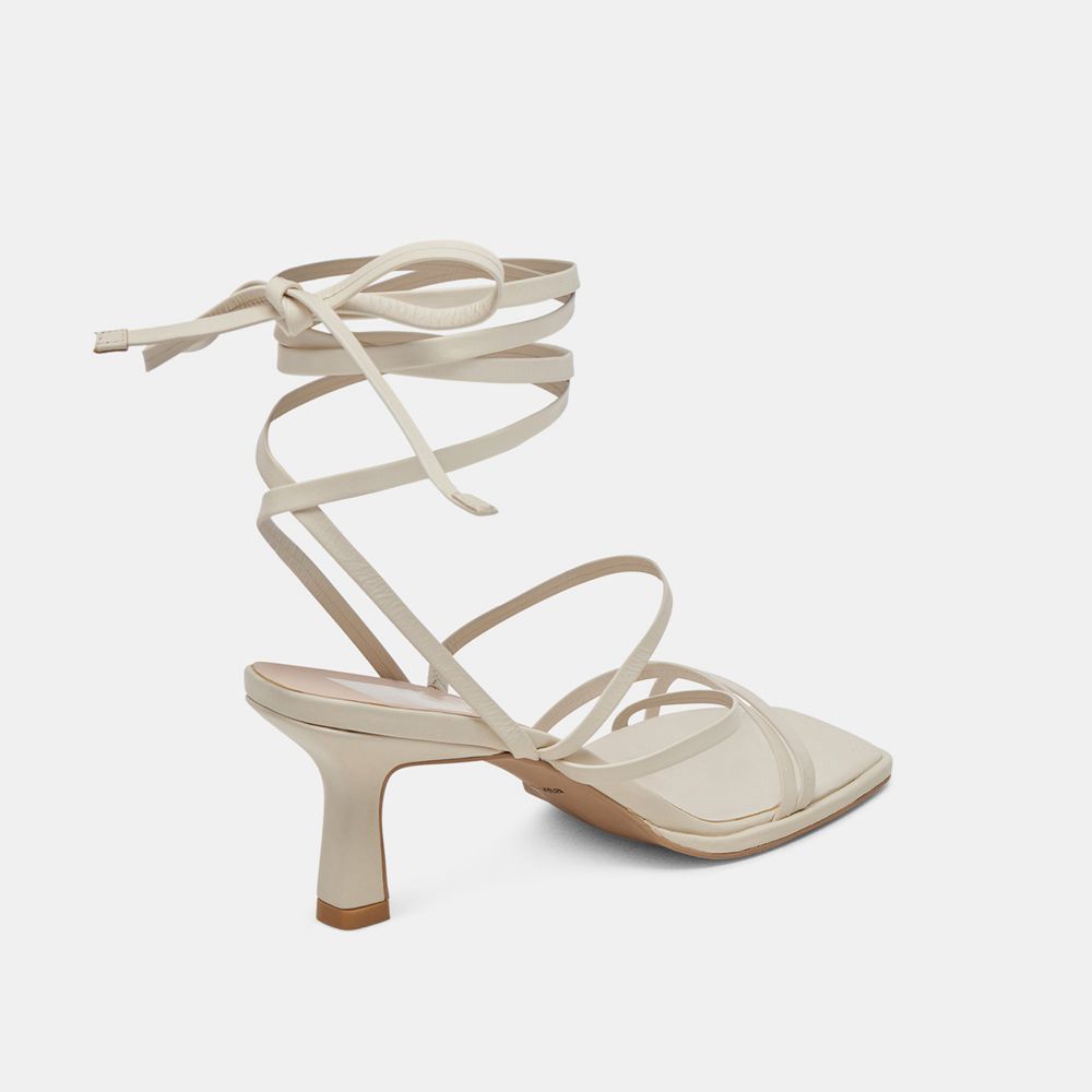 Dolce Vita Malabo Leather Women Heels Cream | US-875269EPM