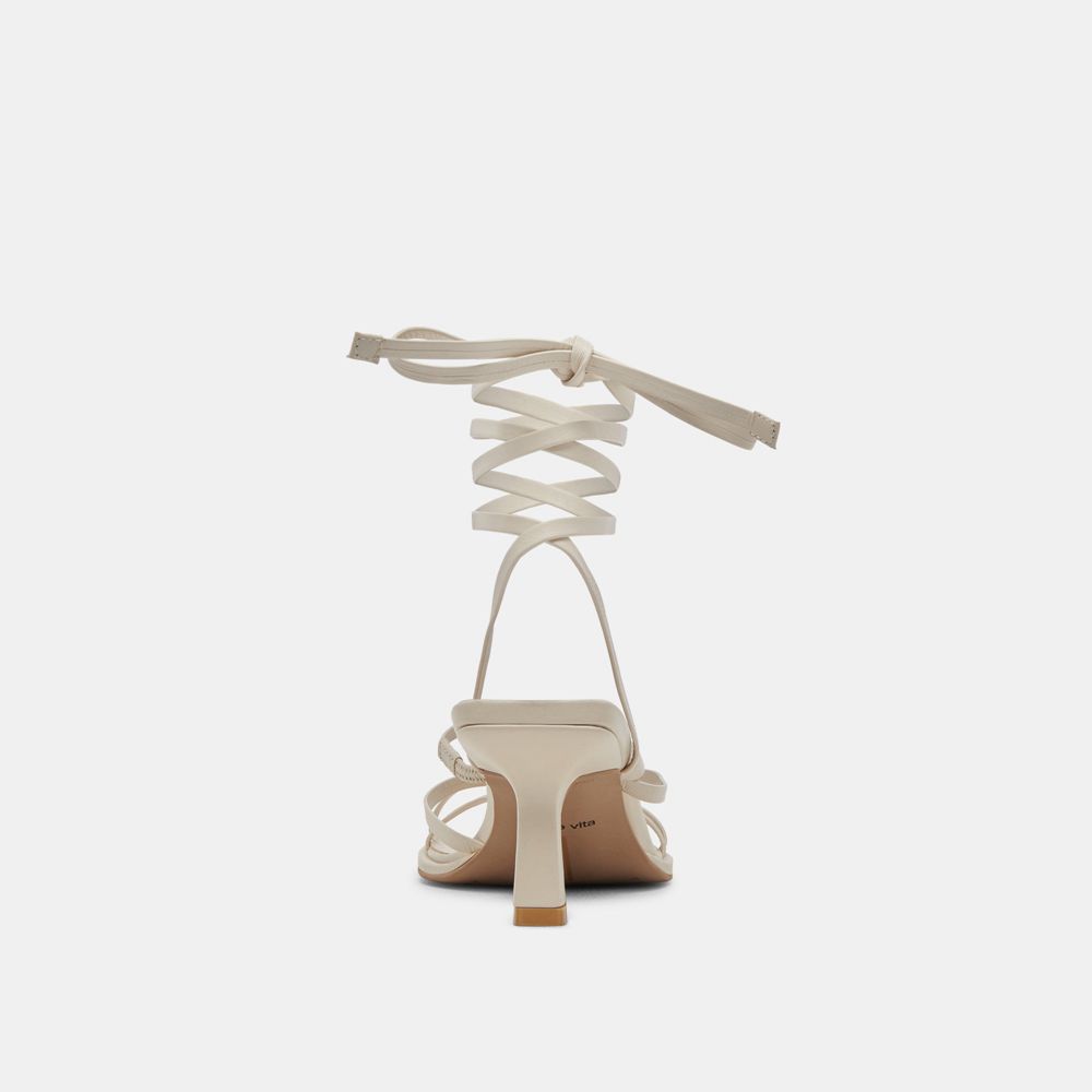 Dolce Vita Malabo Leather Women Heels Cream | US-875269EPM