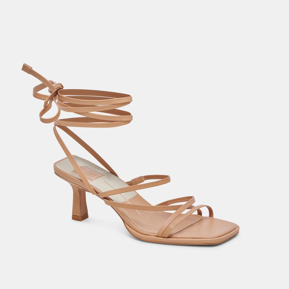 Dolce Vita Malabo Leather Women Heels Light Brown | US-847395JWP