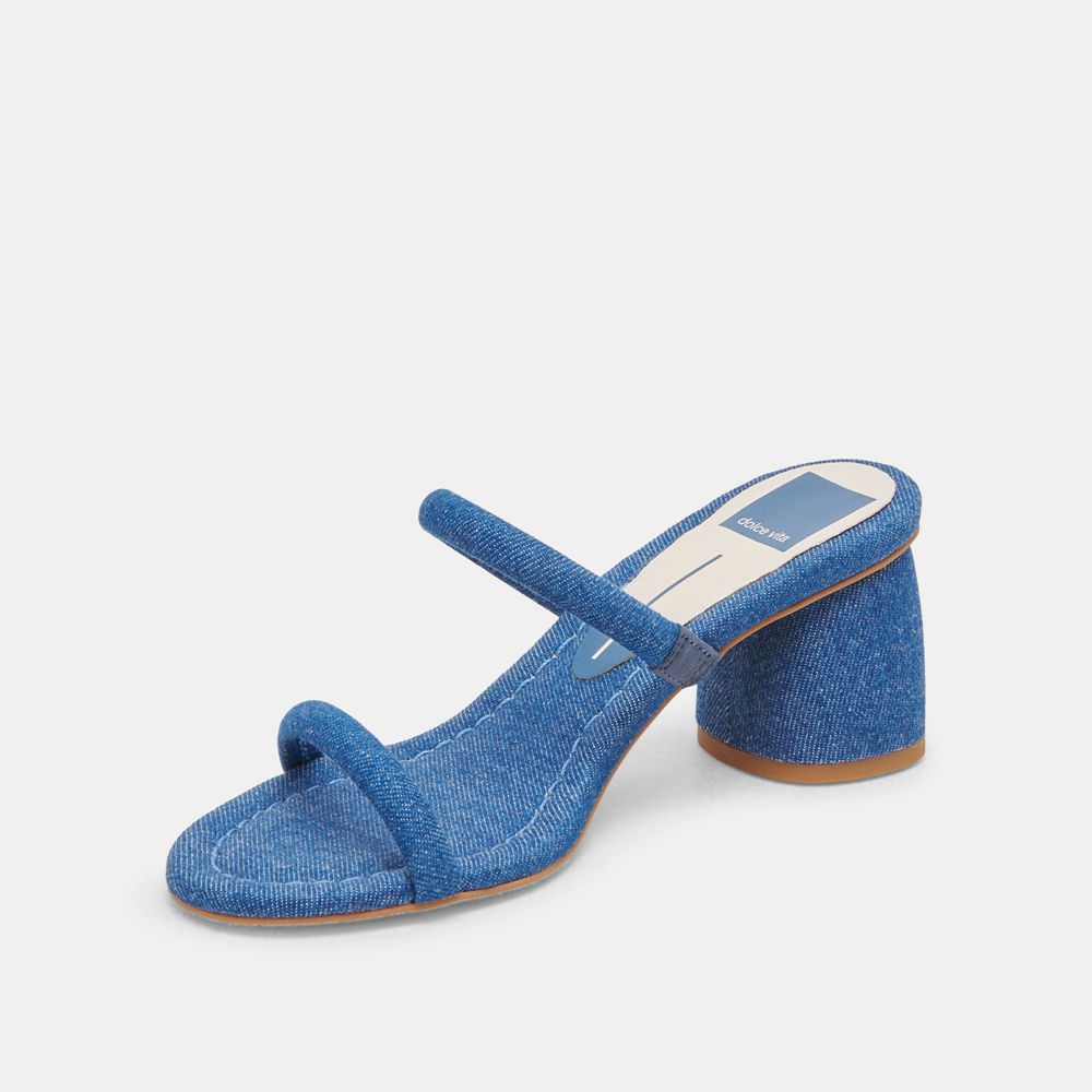 Dolce Vita Mandie Denim Women Heels Blue | US-951638PMR