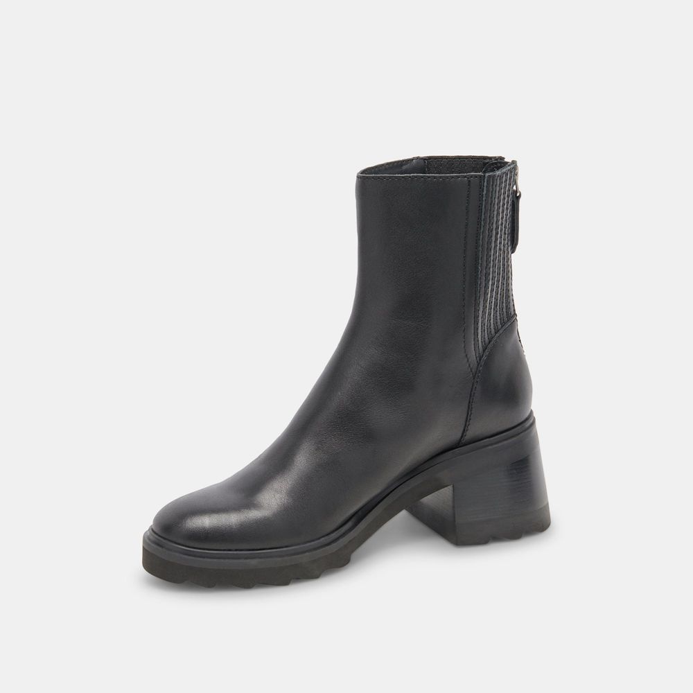 Dolce Vita Martey H2O Leather Women Boots Black | US-197025CZD