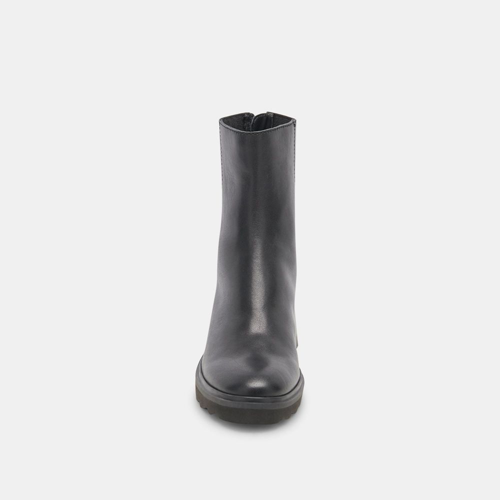 Dolce Vita Martey H2O Leather Women Boots Black | US-197025CZD