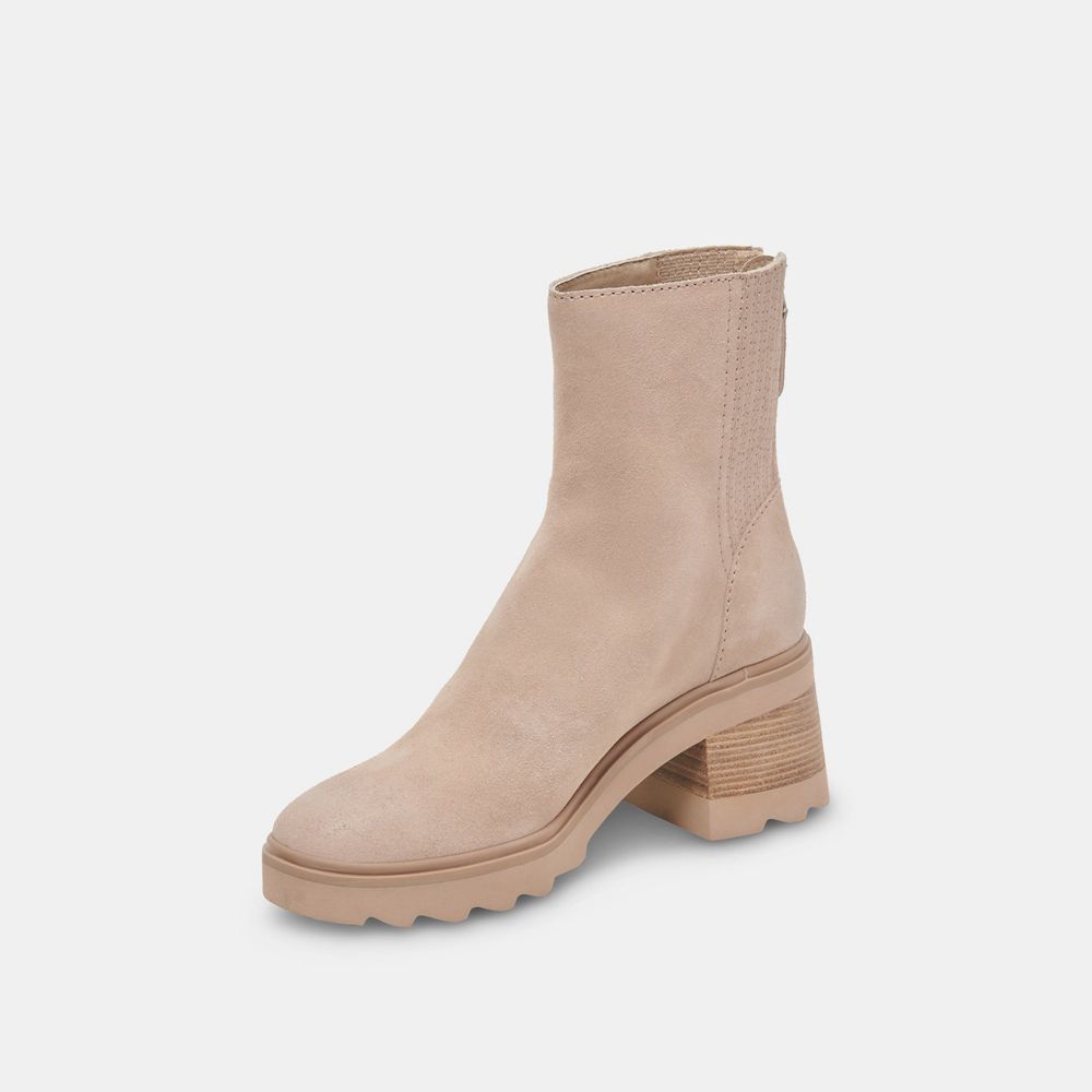 Dolce Vita Martey H2O Wide Suede Women Boots Beige | US-879403AXD