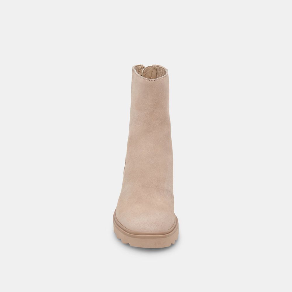 Dolce Vita Martey H2O Wide Suede Women Boots Beige | US-879403AXD