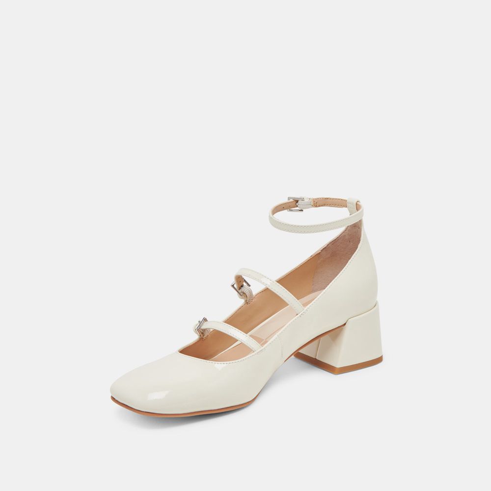 Dolce Vita Meadow Leather Women Heels White | US-347529EVX