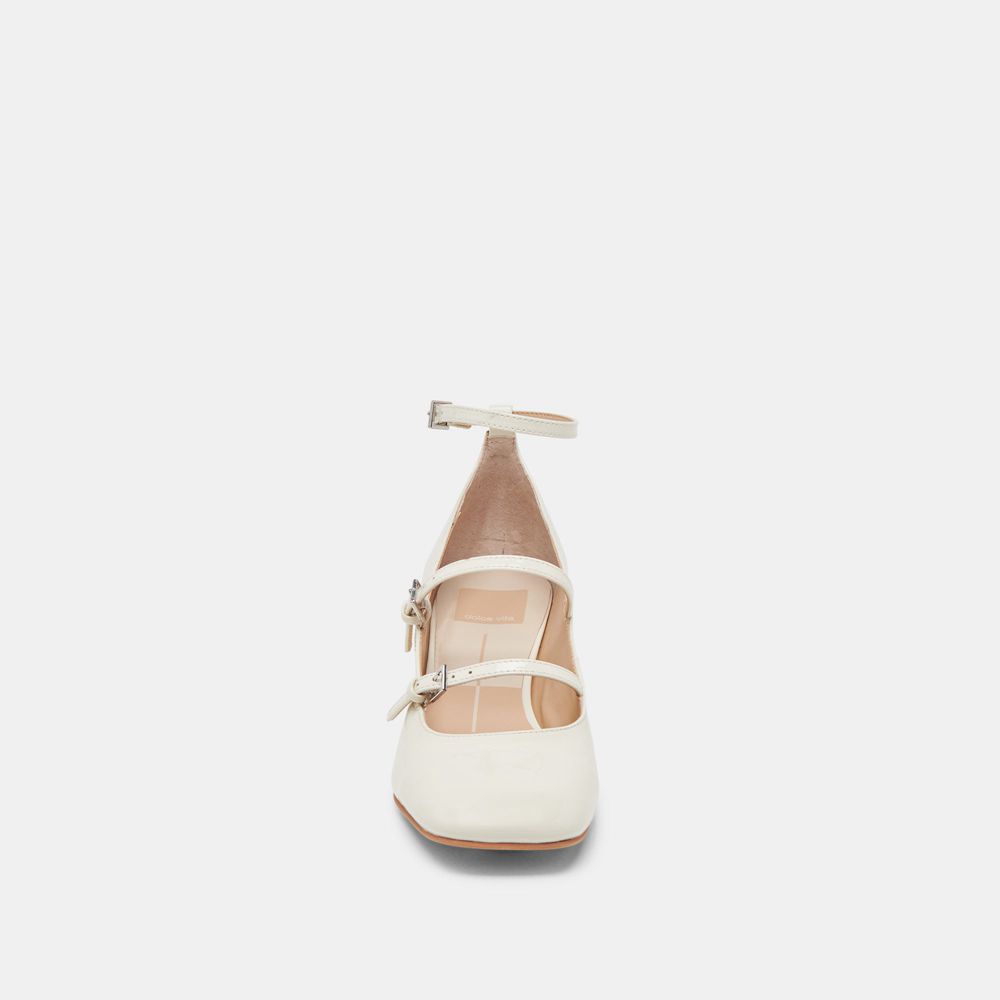 Dolce Vita Meadow Leather Women Heels White | US-347529EVX