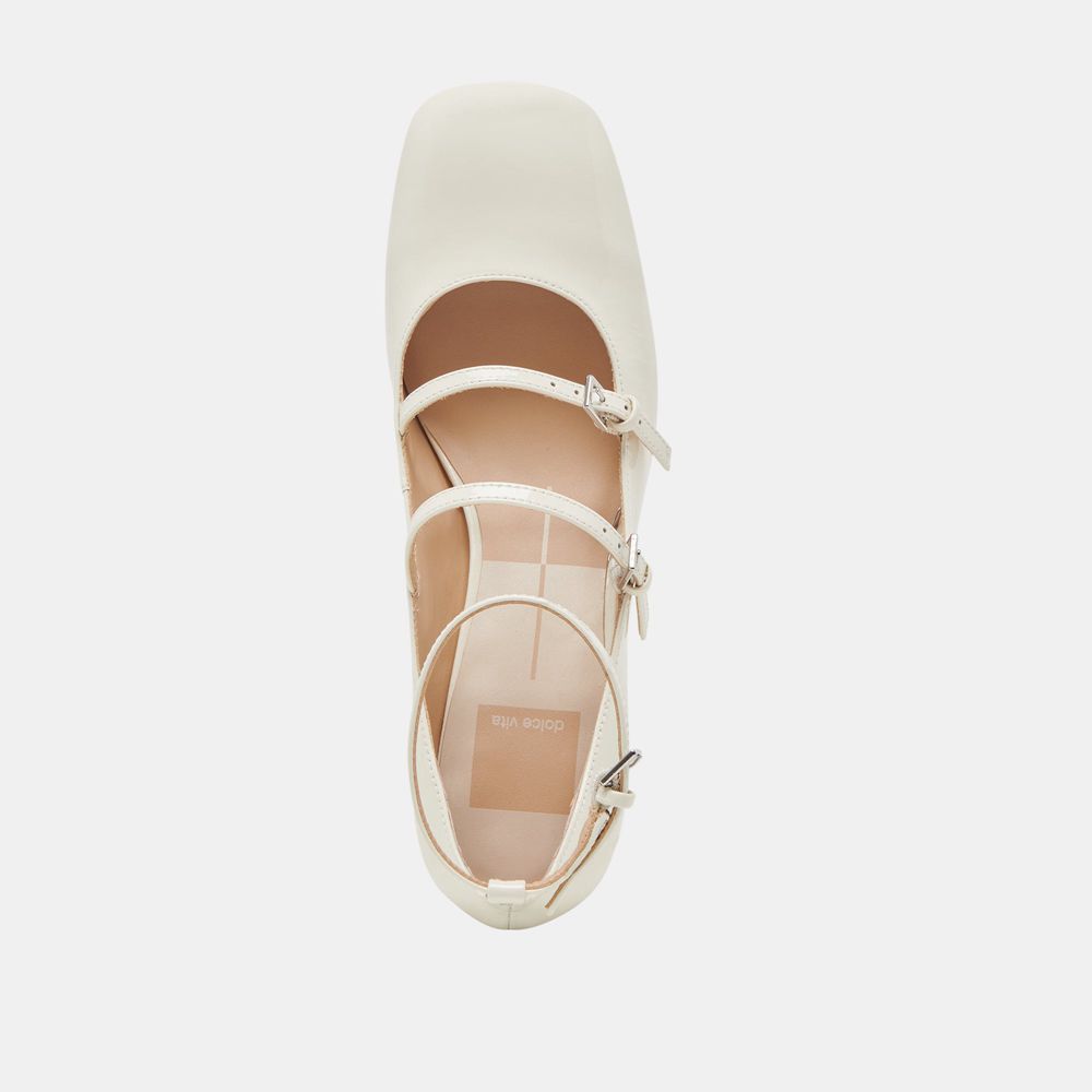 Dolce Vita Meadow Leather Women Heels White | US-347529EVX