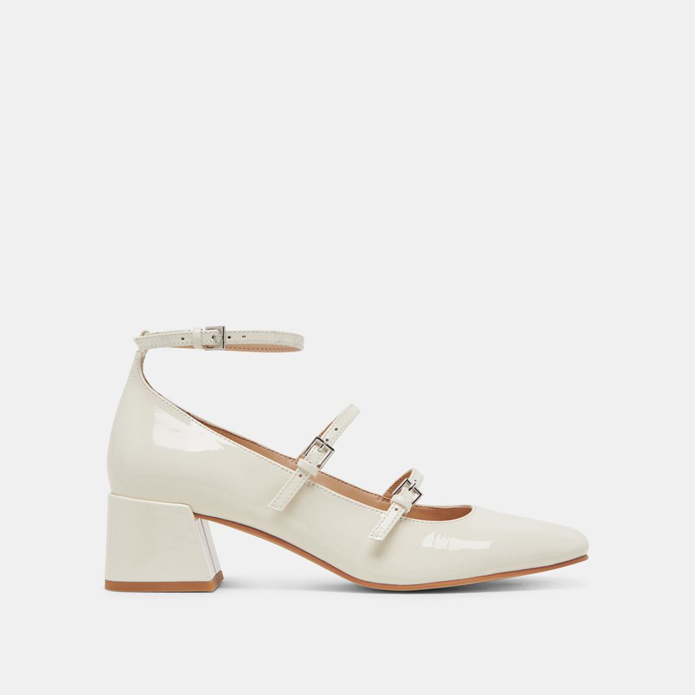 Dolce Vita Meadow Leather Women Heels White | US-347529EVX