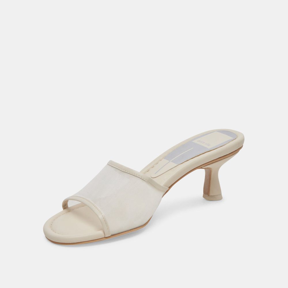 Dolce Vita Meeza Mesh Women Heels Cream | US-085163SKN