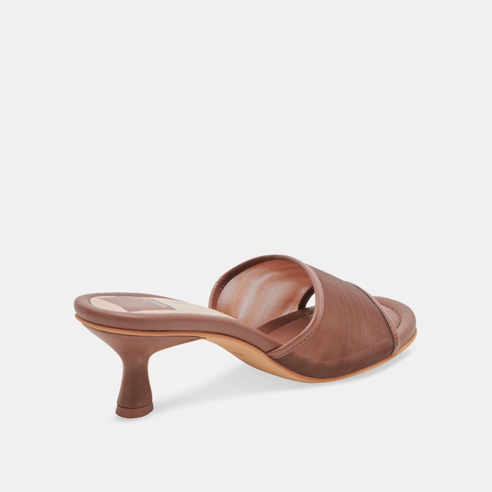 Dolce Vita Meeza Women Heels Sandals Chocolate | US-496283UZN