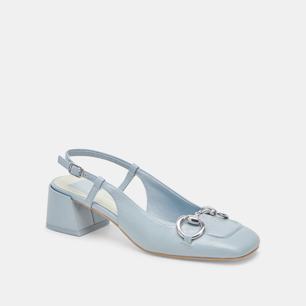 Dolce Vita Melli Crinkle Patent Women Heels Light Blue | US-394621PCD