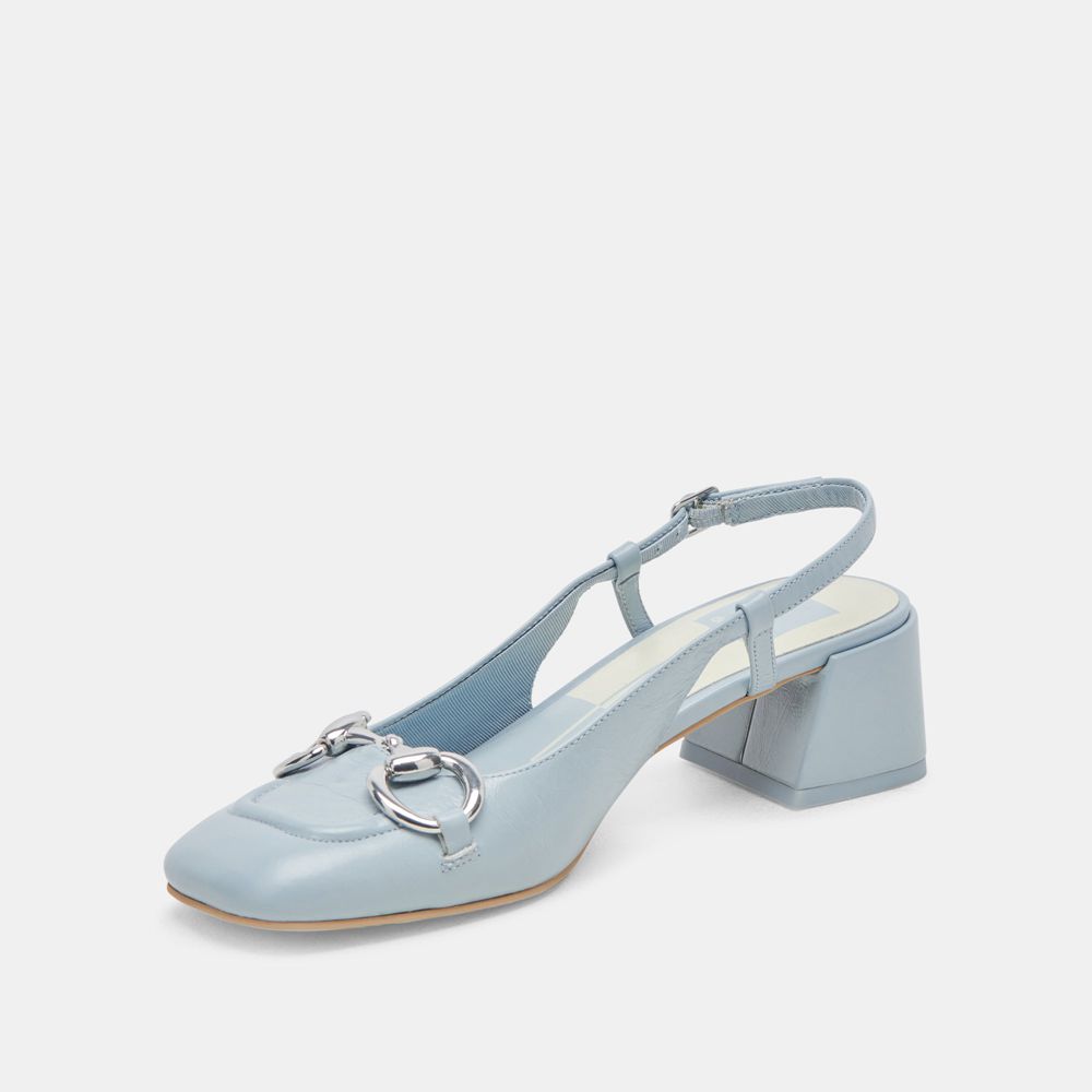 Dolce Vita Melli Crinkle Patent Women Heels Light Blue | US-394621PCD