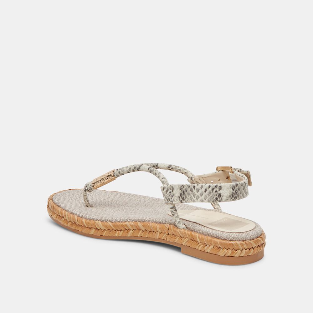 Dolce Vita Meryl Leather Women Sandals Grey / White | US-761940CAF