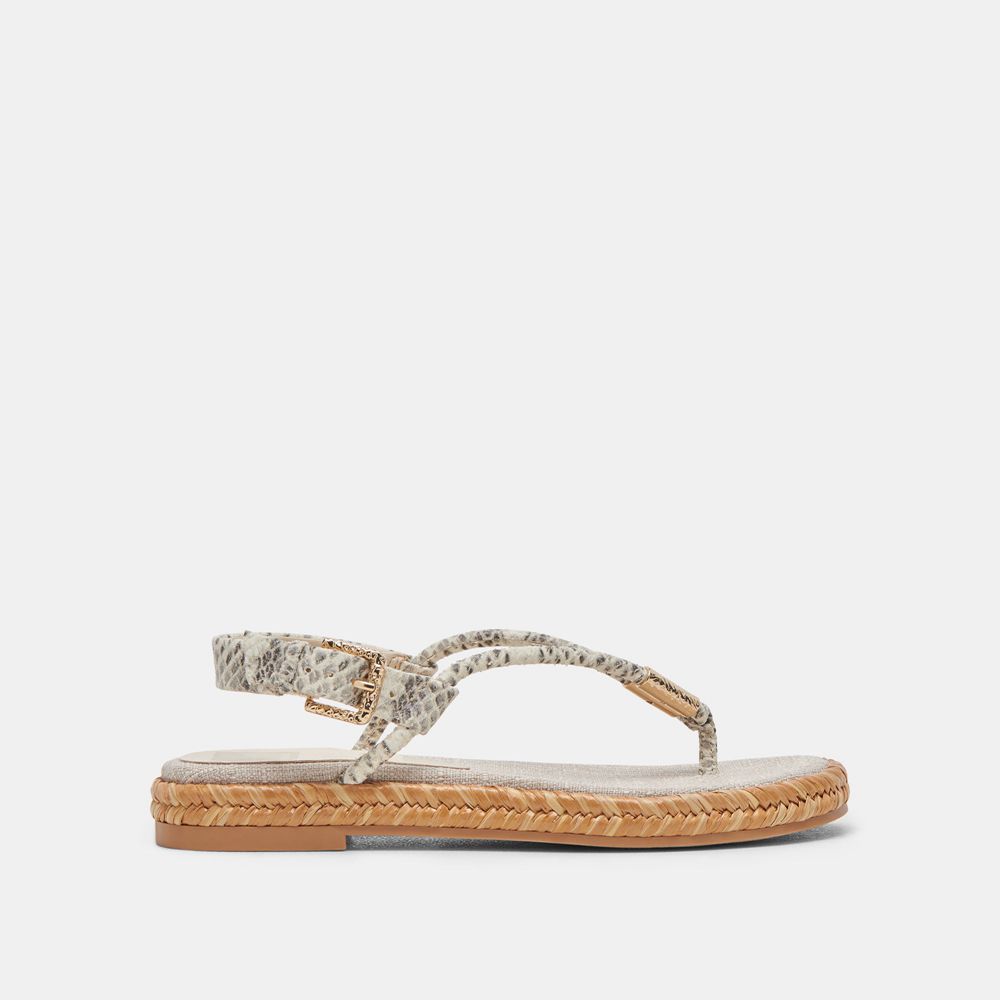 Dolce Vita Meryl Leather Women Sandals Grey / White | US-761940CAF