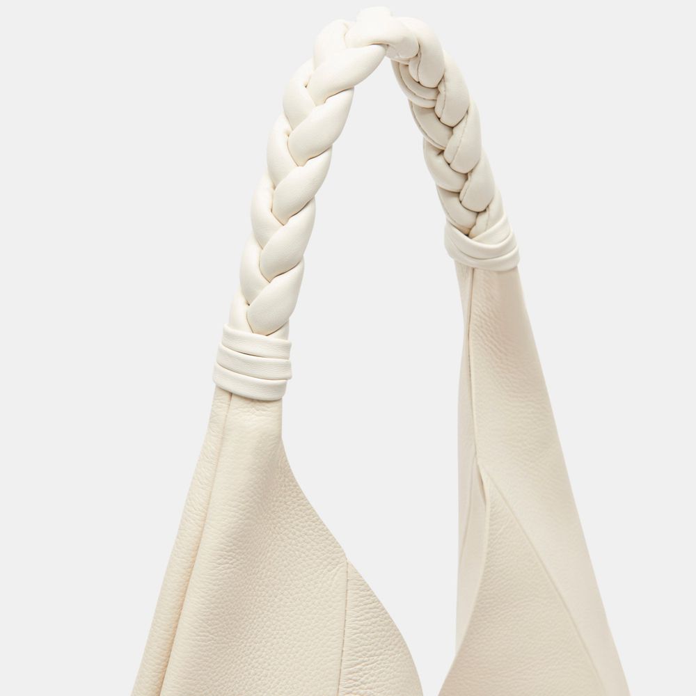 Dolce Vita Mia Leather Women Tote Cream | US-048729CSL