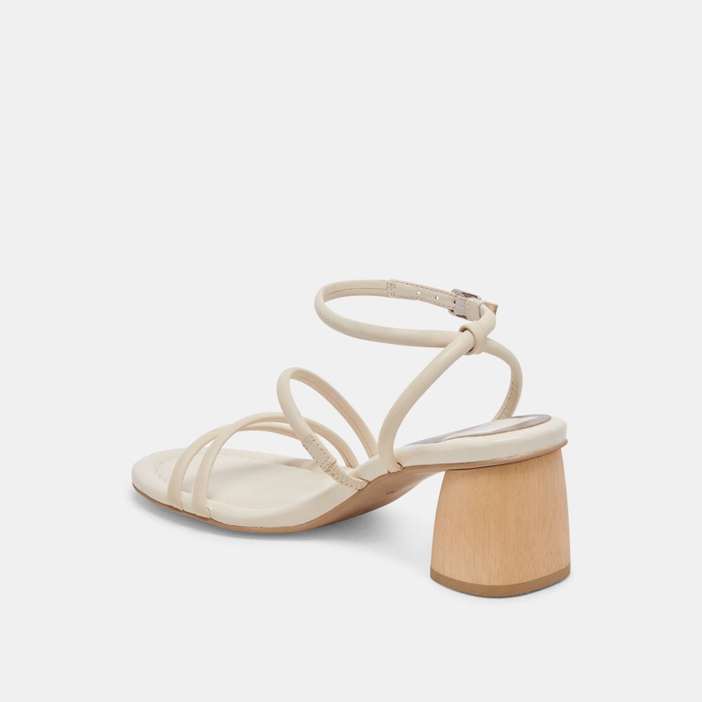 Dolce Vita Mikael Leather Women Heels Cream | US-637128GZB