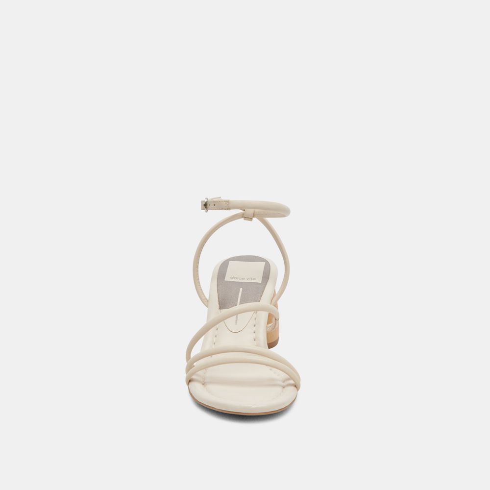 Dolce Vita Mikael Leather Women Heels Cream | US-637128GZB