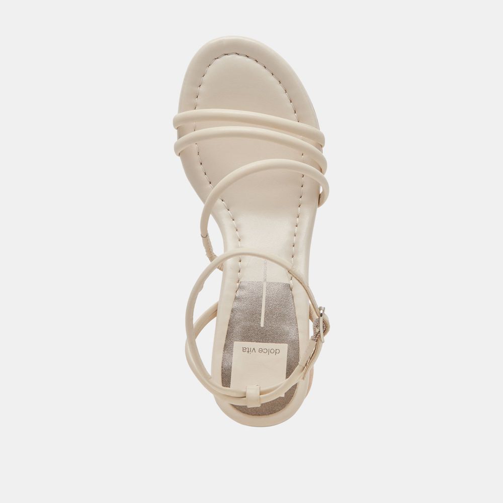 Dolce Vita Mikael Leather Women Heels Cream | US-637128GZB