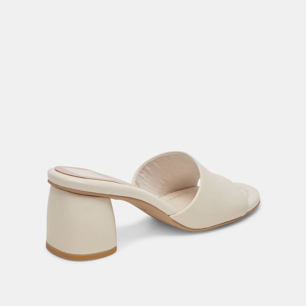 Dolce Vita Minny Dress Leather Women Heels Cream | US-680275DGM