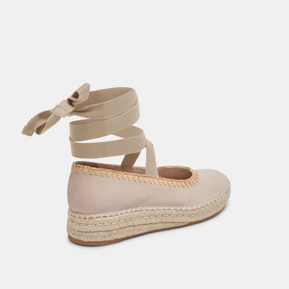 Dolce Vita Morgan Wedge Suede Women Flats Beige | US-438256DAK